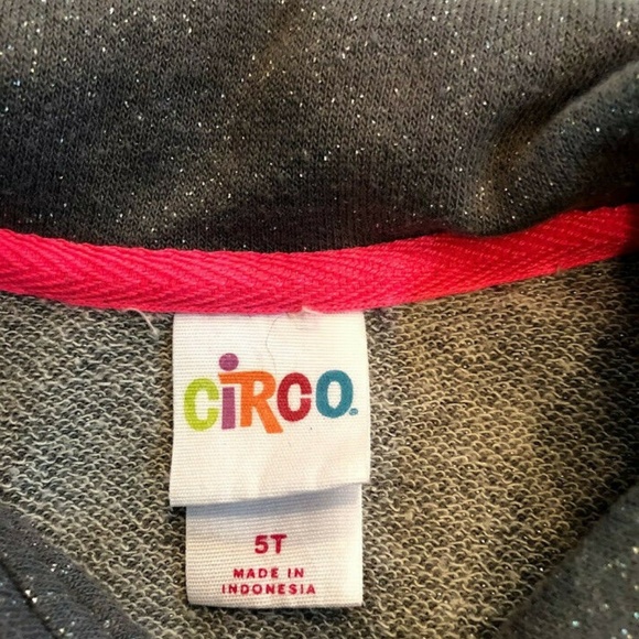 Girls 5T Moto Jacket Glitter Grey - Picture 2 of 2